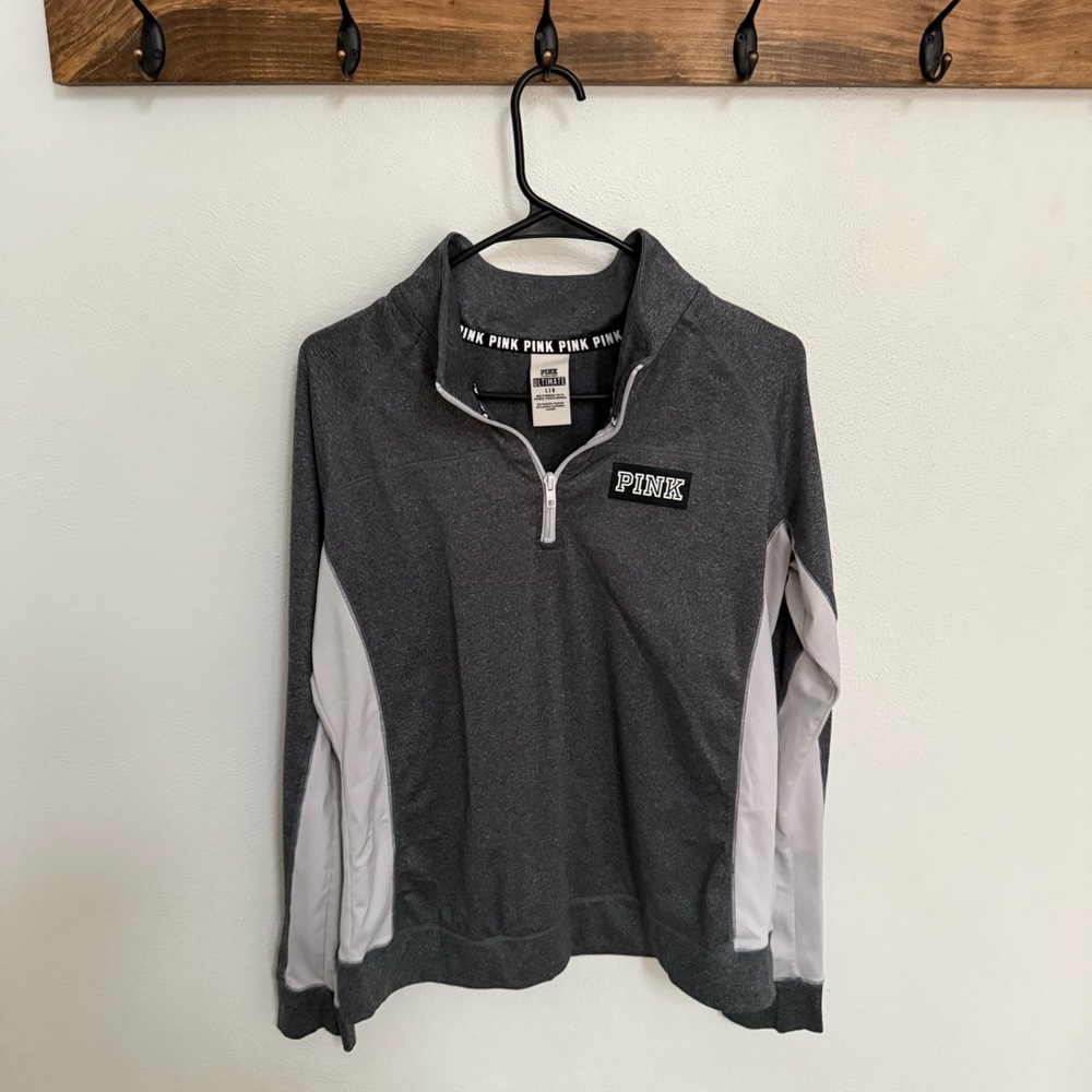 Victoria's Secret PINK Gray Quarter Zip